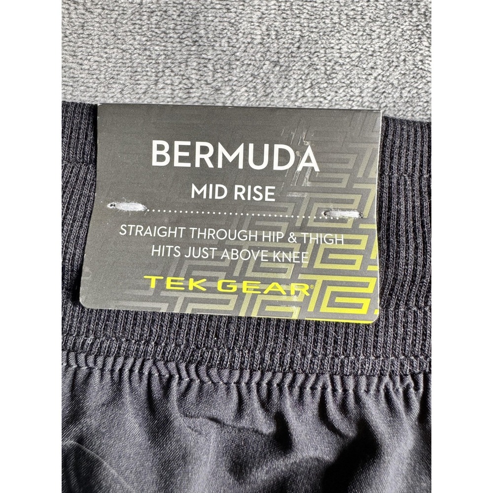 Tek Gear Shorts Mens Small Black DryTEK Bermuda 4 Way Stretch Athletic Gym - Picture 7 of 7